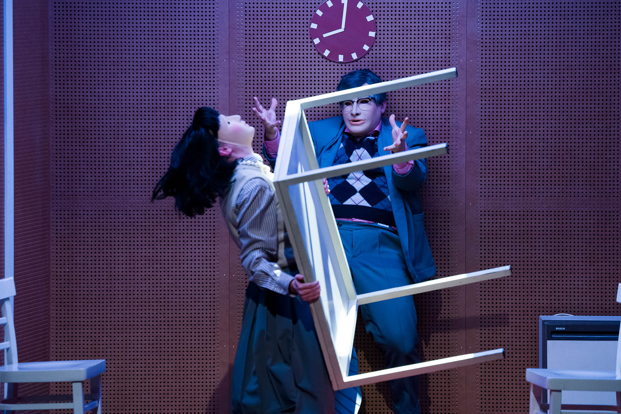 Skats no Vīnes Volkstheater izrādes “humanistää!” // Foto – Nikolaus Ostermann / Volkstheater