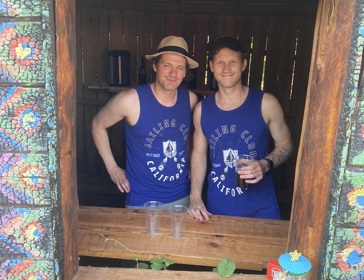 Meinards Liepiņš un Krišjānis Strods Siguldā // Foto no personīgā arhīva