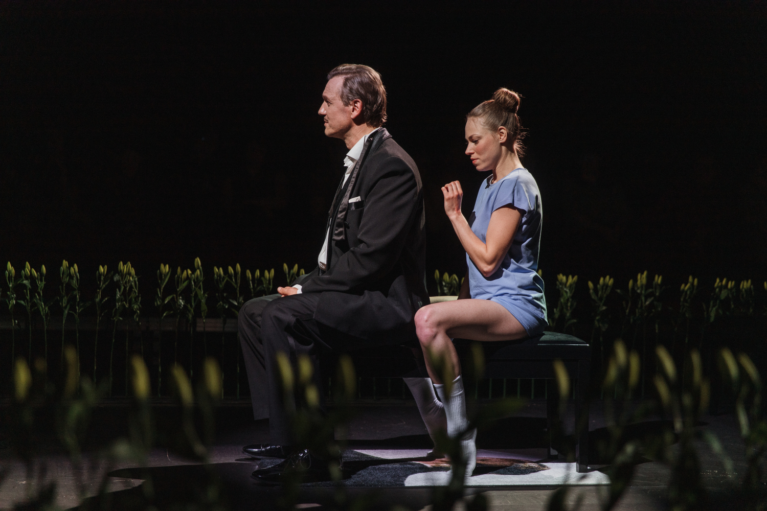 Džims – Mārtiņš Liepa, Laura – Elizabete Milta // Foto – Matīss Markovskis