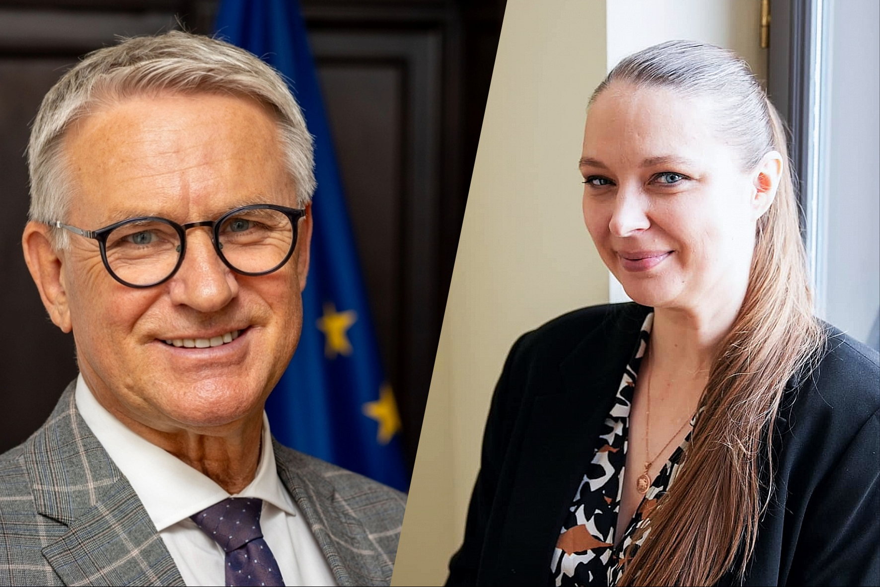 LR Kultūras ministrs Nauris Puntulis; Mihaila Čehova Rīgas Krievu teātra direktore Dana Bjorka // Publicitātes foto